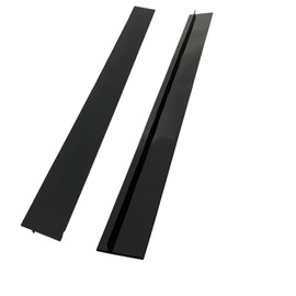 Silicone Stove Gap Covers (2Pack 25 Inches), Heat Resistant Oven Gap Filler Seals Gaps Between Stovetop and Counter, Easy to Clean Stove Gap Guard, Black