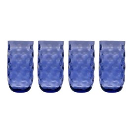 Home Ideas Set 4 Vasos High Ball Wave Acrilico 640 Ml C/u Cs-023