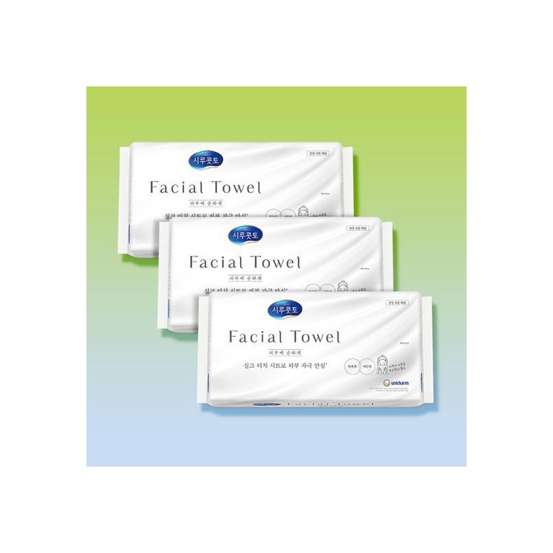 silcot Facial Towel 40P*3ea Set - [SET] Facial Towel 40P*3ea