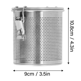 Spice Filter, Stainless Steel Spice Bag, Tea Strainer, Extra Fine Mesh Tea Strainer with Chain Hook, Multipurpose Spice Filter for Soup, Infusion (Medium)