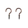 IDEALSV 72 Pcs Bronze Screw Ceiling Hooks 7/8 Inch Cup