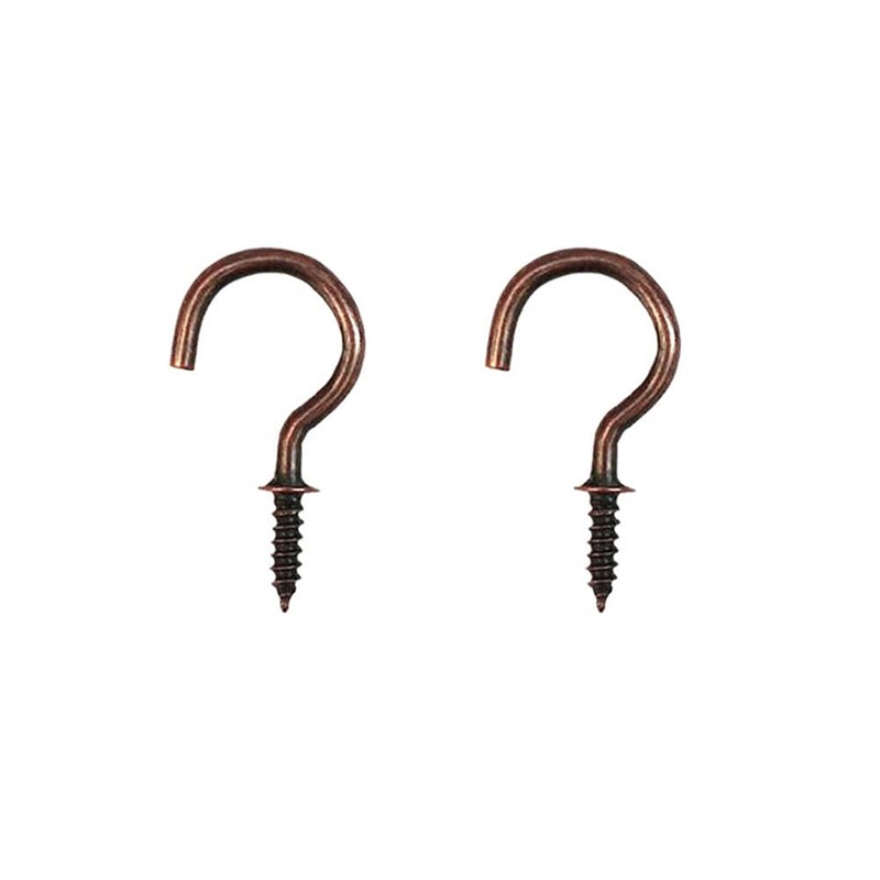 IDEALSV 72 Pcs Bronze Screw Ceiling Hooks 7/8 Inch Cup