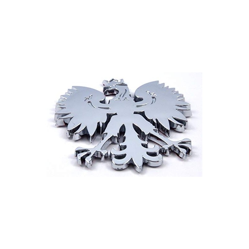Poland 2.5" Polish Polski Eagle with Crown Chrome 3D Emblem