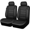 CAR PASS Faux Leather Car Seat Covers Front Seats Only,