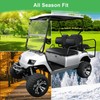 LEAPGOMAX Waterproof Front & Rear Golf Cart Seat Covers for