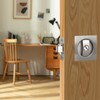 Aglehome Square Pocket Door Lock, Satin Nickel Contemporary Privacy Pocket