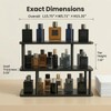 16" Cologne Organizer for Men, 3 Tier Wooden Perfume Stand,Black