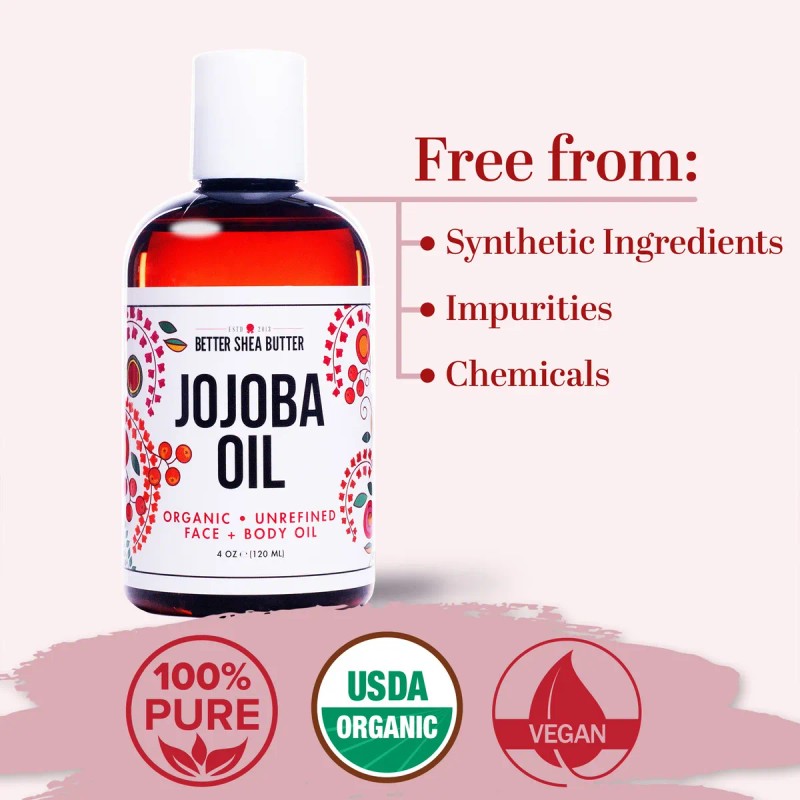 Aceite De Jojoba Orgánico 100 % Puro Prensado En Frío