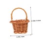 LALAFINA 8pcs Mini Woven Basket Set Hand-woven Storage Decorative Basket