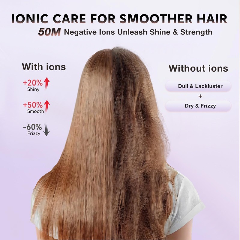 BABONIR Ionic Diffuser Hair Dryer for Curly Hair, 1875W Fast