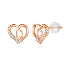Heart Earrings for Girls - Trendy Kids Jewelry | Initial Earrings for Teen Gifts