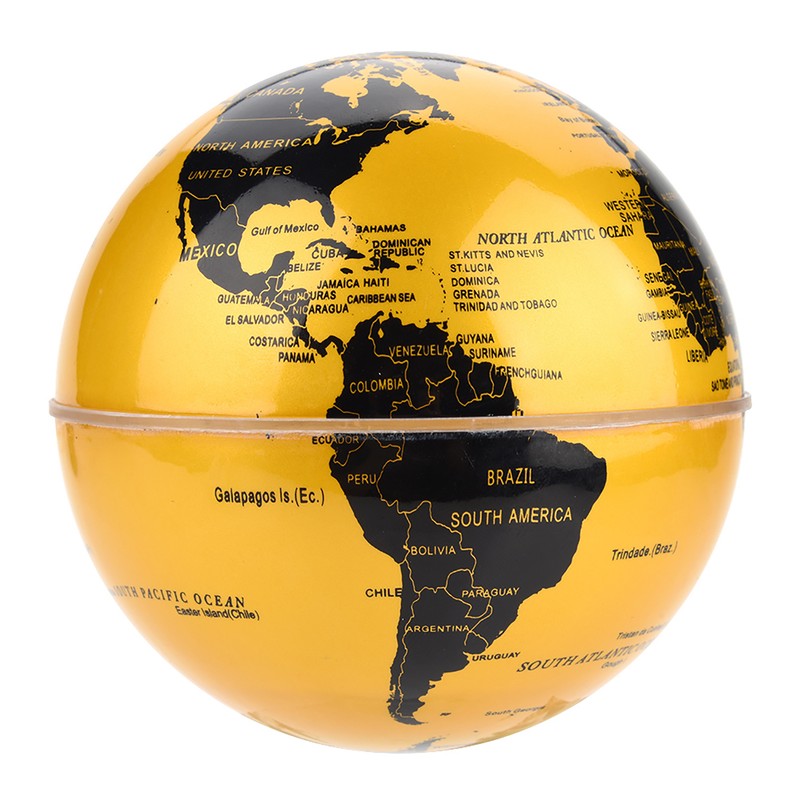 Floating Globe Magnetic Levitation Rotating Globe with Colorful LED Light