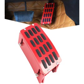 PKEDUO Red Gas Pedal Extender Cover Anti-Slip Adjustable Foot Pedal Pad Compatible with 2007-2017 Wrangler JK JKU 2/4-DOOR(NOT for 2018+ JL Models)