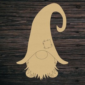 Unfinished DIY Wooden Cute Gnome Cutout - Paint Your own Spring Sign (26)