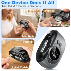 Electric Nail Clipper,3 in 1 Automatic Nail Trimmer with LED Light & Magnifier,Safe Electric Fingernail Clipper for Seniors Kids Adults