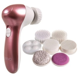 7 IN 1 ELECTRIC FACIAL FACE SONIC SPA CLEANSING BRUSH SKIN BEAUTY CARE CLEANSER WITH POUCH (ROSE GOLD)