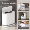 MOPALL Bathroom Trash Can, Vacuum Adsorption 3.3 Gallon Slim Garbage
