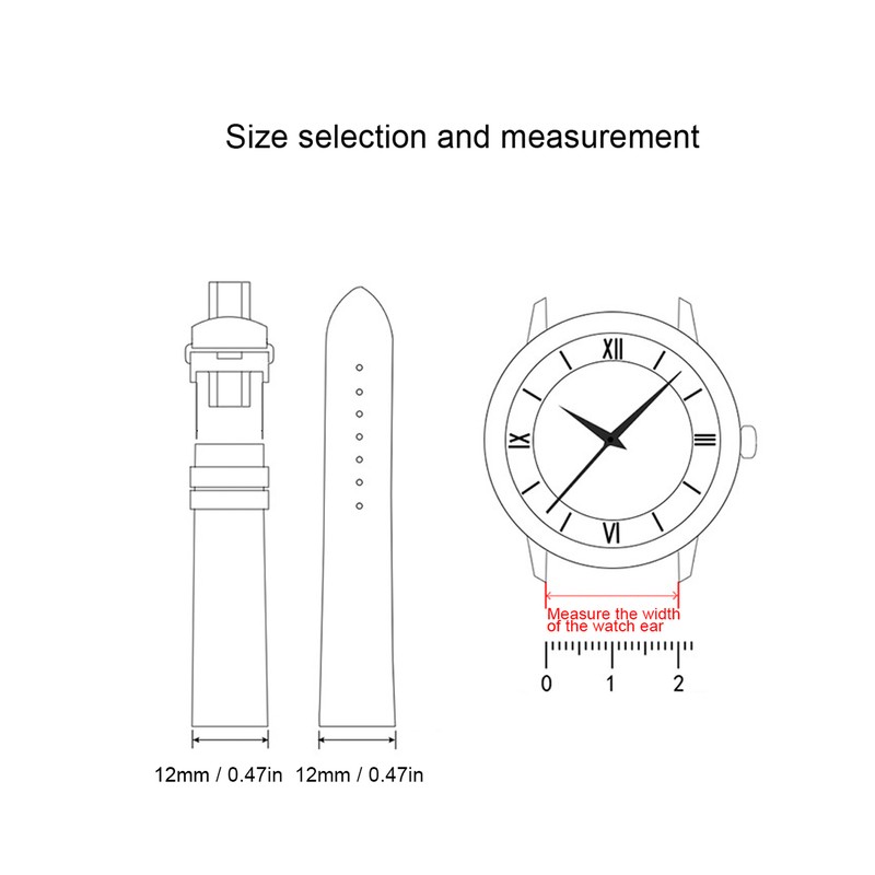 Pin Buckle Watch Band Replacement Unisex Watch Strap Spare Parts