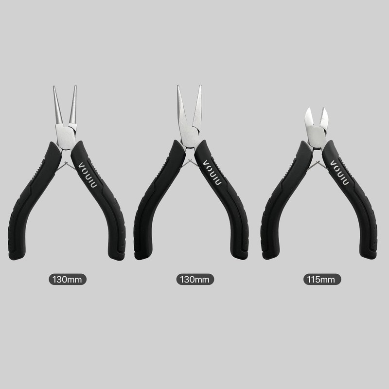 VOUIU 3-Piece Jewelry Pliers Set Jewelry Making Tools