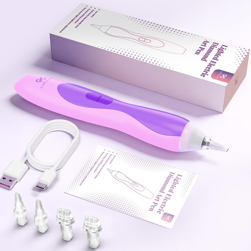 PP OPOUNT Electric Diamond Painting Pen with Light for Diamond