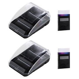 2 Sets Mini-Radiergummi-Rollen, tragbar, Büroreiniger und Abfallsammler für Bleistifte und Radierer, schwarz