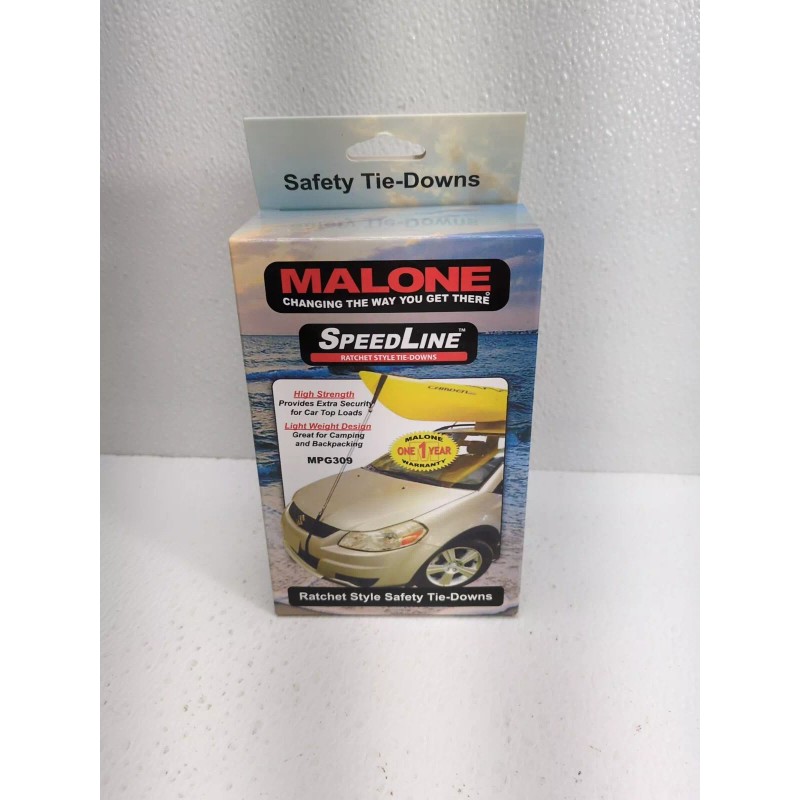 Malone Auto Racks SpeedLine Mini Ratchet Tie-Downs Kayak Canoe Jon