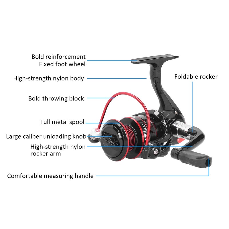 VGEBY Carrete de Pesca, Metal Potentes Spinnings Carrete de Pesca