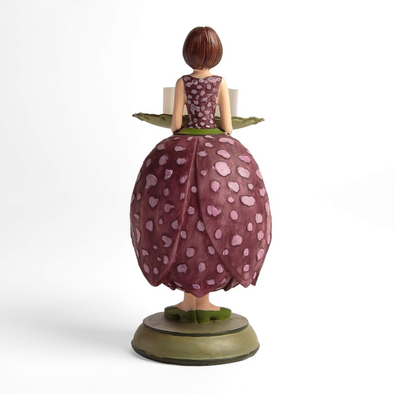 Rosemarie Schulz Decorative Figurine Tea Light Holder Chessboard Flower Girl