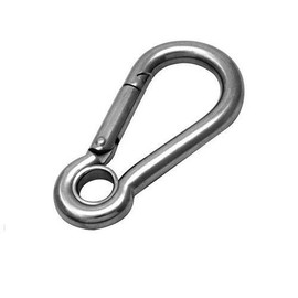 Merriway BH06890 Stainless Steel 316 A4 Marine Grade Carabiner Snap Spring Clip Hook & Eye M10 (3/8 inch)
