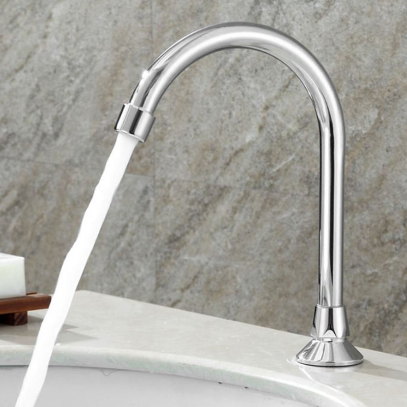 Foot Pedal Control Valve Faucet Stainless Steel Kitchen Sink Water
