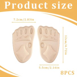 TEOZBLU 4 Paia Mittelfußpolster, Vorfußpolster Gel, Verhindert Schwielen und reduziert Schmerzen, Mittelfußpolster, Vorderfußpolster mit Gel-Pads