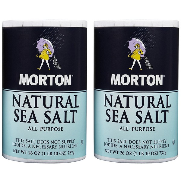 Morton Salt Natural Sea Salt - 26 oz - 2 Pac