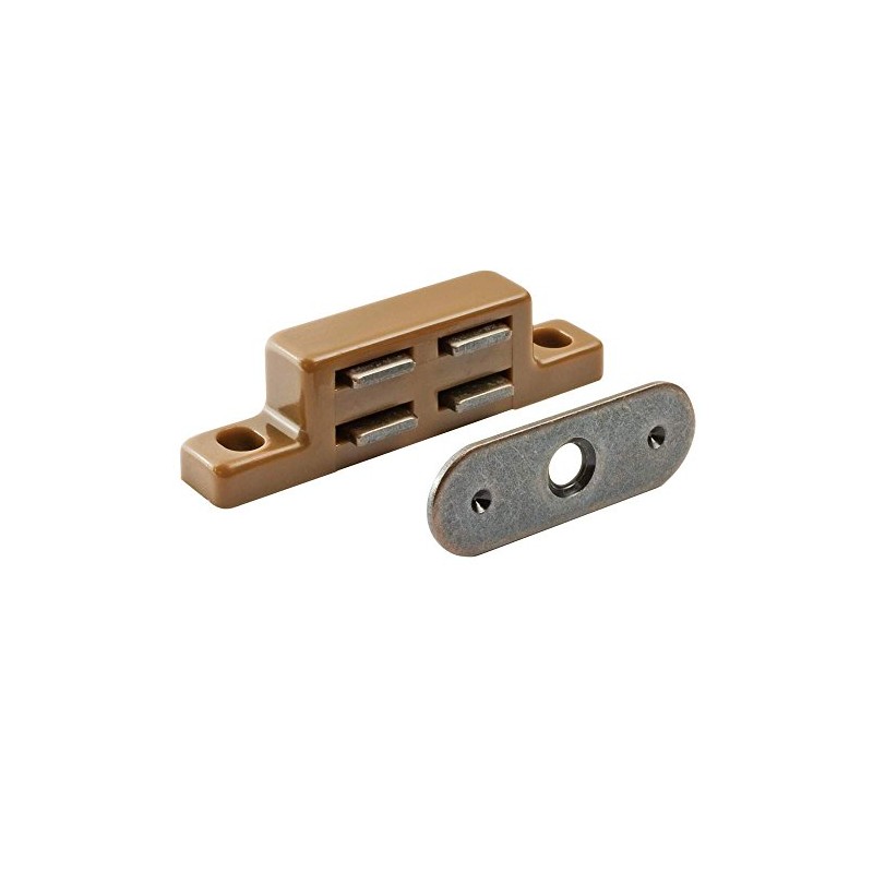 ROCKLER Strong Magnetic Door Catch 3-5 lb Pull, Adjustable, Walnut
