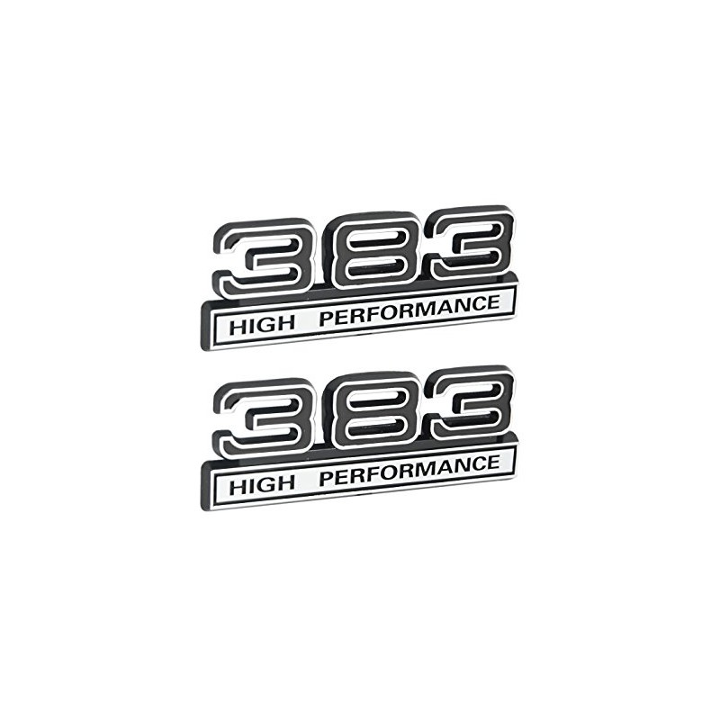 383 6.2L High Performance Engine Emblems in Chrome & Black