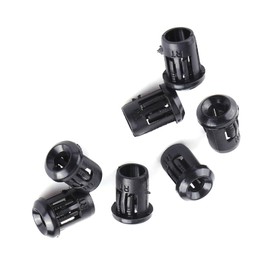 Fafeicy Light Socket, 50Pcs Plastic Black Lamp Socket Diode Holder Socket LED Holders Panel Display Clip Bezel 3mm 5mm 8mm 10mm