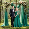 Wedding Arch Draping Fabric,1 Panel 18FT Emerald Green Sheer Chiffon