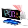 Netzu Projection Alarm Clock, Digital Clock with 350° Rotatable Projector,