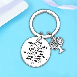 Step Dad Keyring Father's Day Gifts for Stepdad Birthday Keyring Gift for Stepdad Stepfather from Daughter Son Birthday Gift for Step Dad Thank You Gifts For Dad Keychain Step Dad in Law
