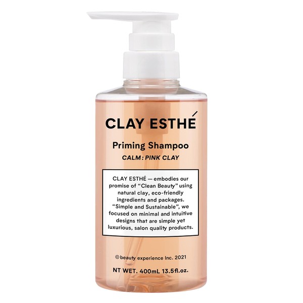 BX Crayeste Priming Shampoo, Pink Clay, 13.5 fl oz (400 ml)