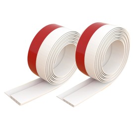 Unbranded 2X Door Draft Stopper White Cool Air Insulation Noise Reduction Door Bottom Seal