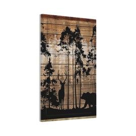 Hunting Forest Bear Deer 1 Gang Light Switch Cover No Device Wall Plate Decorative Blank Switchplate Electrical Faceplate for Bathroom Home Living Room Bedroom Decorate…