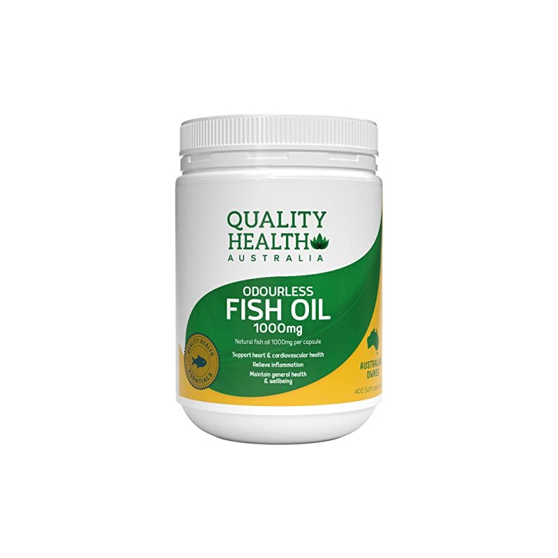 Quality Health Odourless Fish Oil 1000mg 400 Capsules