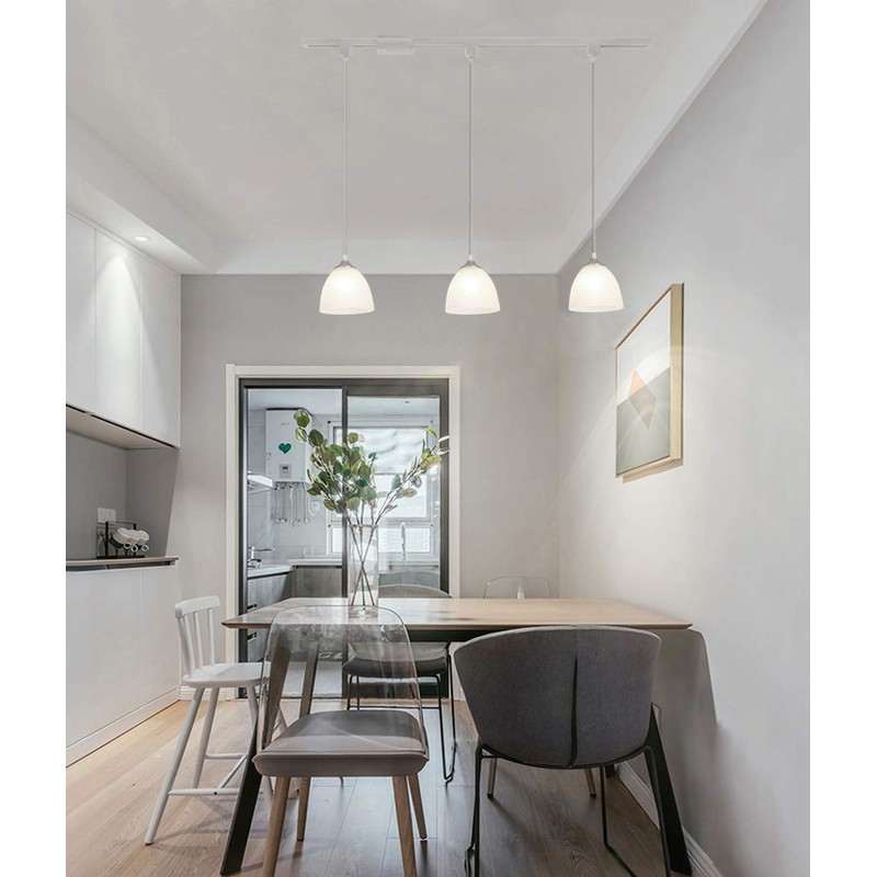 Kiven 3-Lights H-Type Track Light, Dimmable Track Mount Pendant Lighting