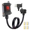 Inline Cord Switch with 3.3FT 14AWG Cable Piggyback Plug(3-Pronged), IP67