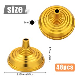 Gerrii 48 Pcs Mini Tabletop Flag Stand Holder 4 x 6 Inch Small Flag Base for Independence Day Table Desktop Party Office Desk Centerpiece Country Company Sports Team Decoration(Gold)