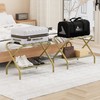 Smuxee Gold Luggage Rack Pack of 2, Foldable Suitcase Stand