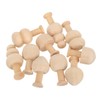 jojofuny 10pcs Unpainted Wooden Mushroom Set Assorted Smooth Texture Lightweight