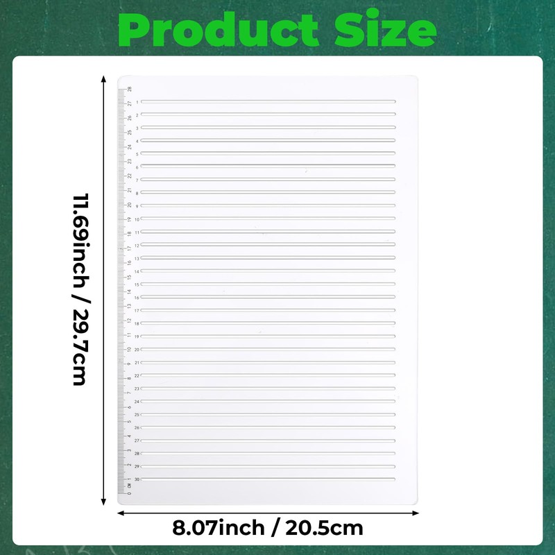 Straight Line Stencil Template, 11 Inch Scale Writing Ruler, Line