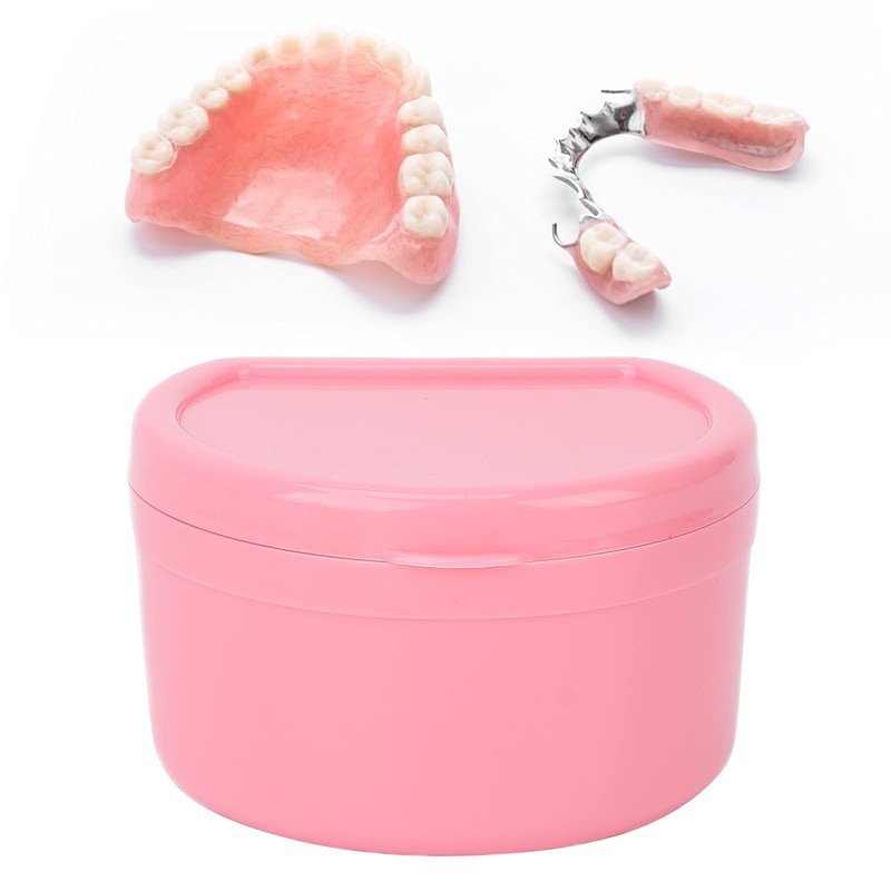 Estuche de Retenedor de Dentadura Postiza de 2 Uds, Estuche