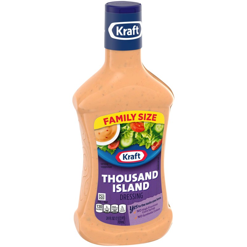 Kraft Thousand Island Dressing & Dip, 24-Ounce Plastic Bottles (Pack